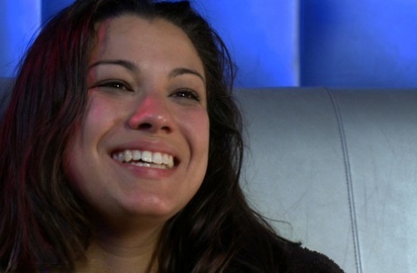Intimate: The big-tipped brunette is forced to bond out before going on a public flinging session.