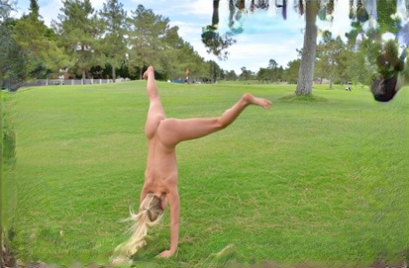 Sexy Blonde Teen Unleashes Her Exhibitionist Side By Going Naked In A Park