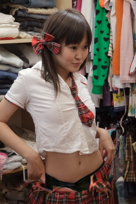 Cute Asian Schoolgirl Works A Vibrator Up Her Virgin Pussy In Her Bedroom