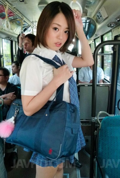 Japanese coed Yuna Satsuki is groped by her peers before performing oral sex on a bus.