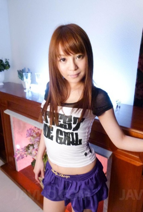 Redheaded Japanese teen Maomi Nakazawa has sex with two boys at once
