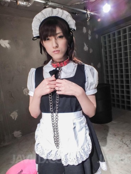 A Japanese maid named Kanako Iioka releases semen into her palm after engaging in sexual activities.