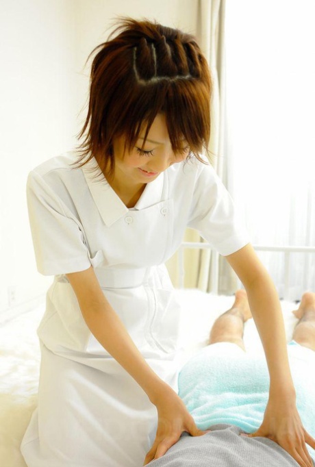 Petite Japanese Nurse Miriya Hazuki Pleasures A Patient's Stiff Cock
