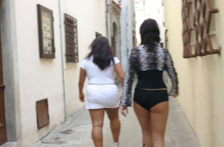 Big tits are used by Aneta Buena and Kora Kryk, two women who are also lesbians, to play in public.