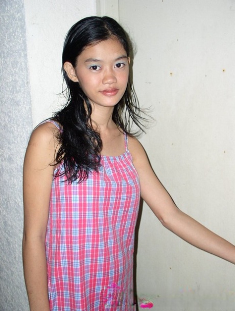Skinny Filipina Teen Fondles Her Full Breasts During The Course Of A Shower