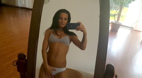 Brunette Girl Lexi Dona Takes Mirror Selfies While Baring Her Tits And Pussy