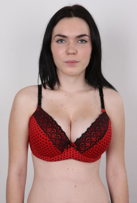 Amateur Petra Has Perky Tits And Huge Nipples Photographed For A Casting Call