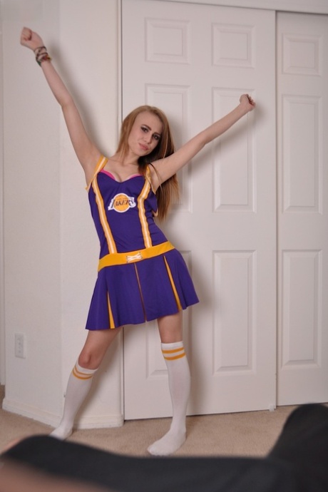 Cheerleader Soliel Marks Takes Off Her Uniform Before POV Sex With A Big Cock