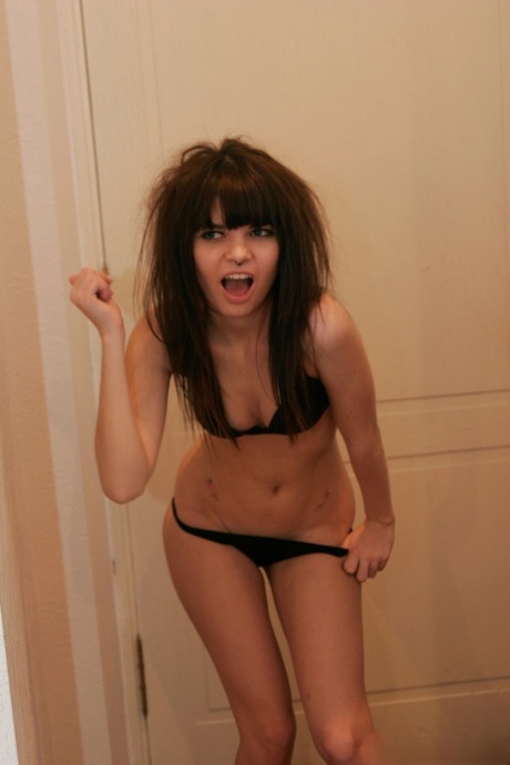 Skinny Teen Kaira 18 Smokes A Cigarette Before Stripping Naked