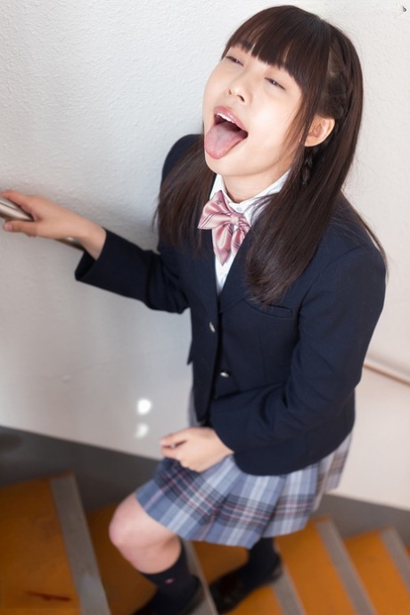 Japanese Schoolgirl Swallows Her Teacher's Cum After A Fully Clothed Blowjob