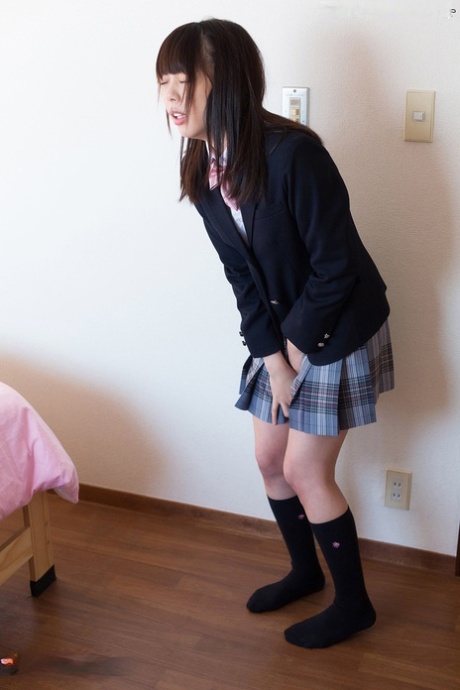 Super Horny Asian Schoolgirl Hikes Her Uniform To Use Two Vibrators To Orgasm