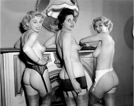 Models Of Yore Removing Bras And Girdles To Flaunt Their Stuff In Vintage Porn
