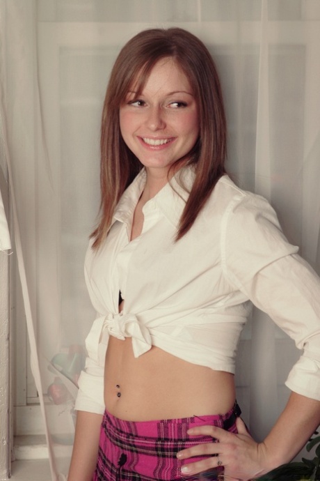 Pretty Schoolgirl Cookie Gets Totally Naked During A Solo Engagement