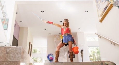 Cosplay Chick Adriana Chechik Takes A Huge Cock Befitting Of A Super Hero