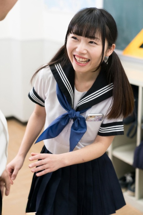 Cute Japanese Schoolgirl Lifts Her Skirt To Masturbate For Teacher In Class