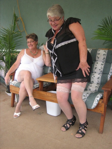 Fat old women Girdle Goddess & Grandma Libby hold their boobs after dildo play - PornHugo.net