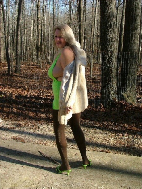 The mature forest is where Adonna, an older blonde amateur, unleashes her boosted breast area.