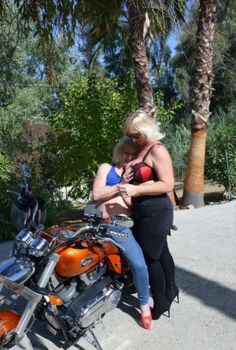 As she rides her bike, Melody, an older blonde girl exposes a woman's breast and uses fondles.