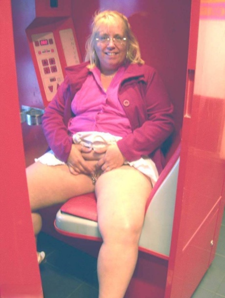 Fat UK blonde: Extensive: Lexie Cummings poses in public before she masturbates.