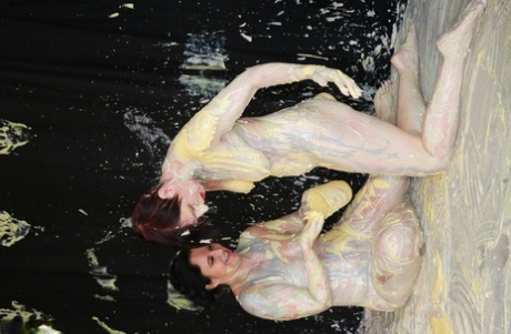 In an effort to impress, Zander Lee and her lesbian partner sprayed each other with body paint.