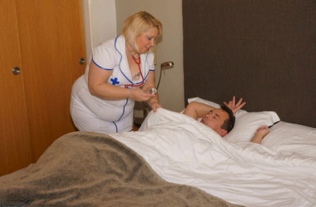 Obese Blonde Nurse Lexie Cummings Sits On A Patient's Face After Fucking Him