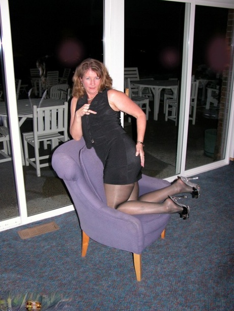 As she plays with her twats, Devlynn takes off the dresses and heels of the mature woman.