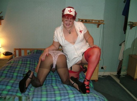 Mature Nurse With Red Hair Valgasmic Exposed Indulges In Foreplay With A Sissy