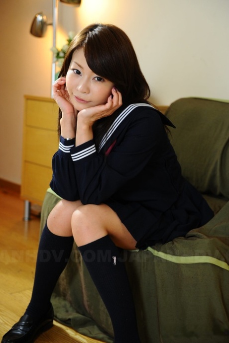With her charming appearance, Yuri Aine from Japan stands out with her sailor suit and pretty face.