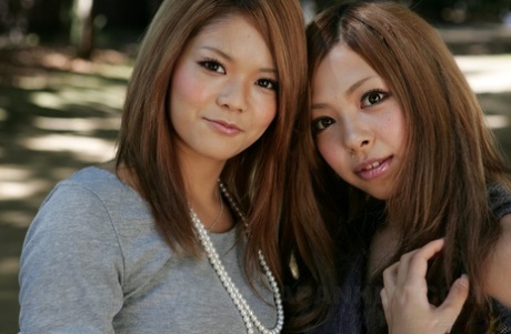 Beautiful Japanese Schoolgirls Tsubasa And Kanon Making Out In Public