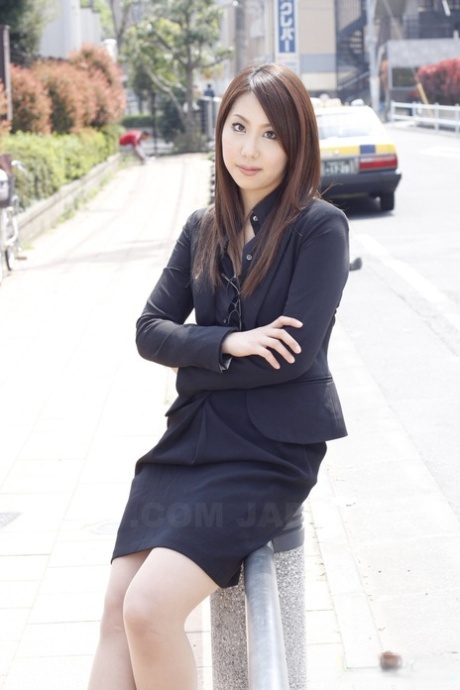 Japanese model Hikaru Matsu switch between glasses and business attire while wearing a variety of outfits.