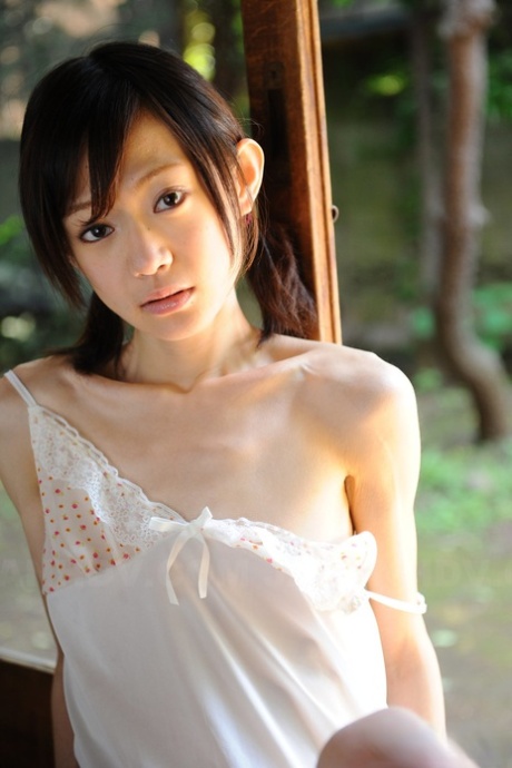 Tiny Japanese Girl Aoba Itou Models Non Nude In Satin Lingerie