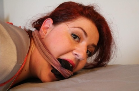 If you have a natural redhead, it can be left on a bed that is tied up and gagged.