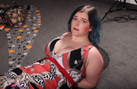 Caucasian Woman Is Gagged And Hogtied In A Dress And Heels