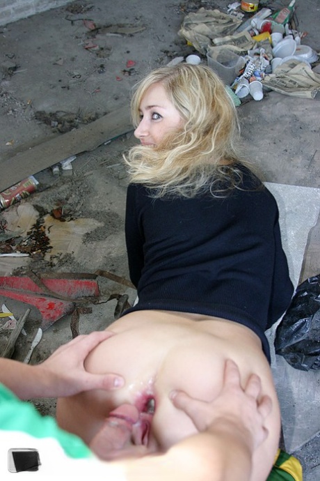 Blonde Girl Does Hardcore Anal In An Abandoned Building With Strangers