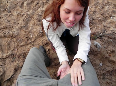 Prior to making homemade sex tapes, young redheads rest in the beachside car park after drinking.