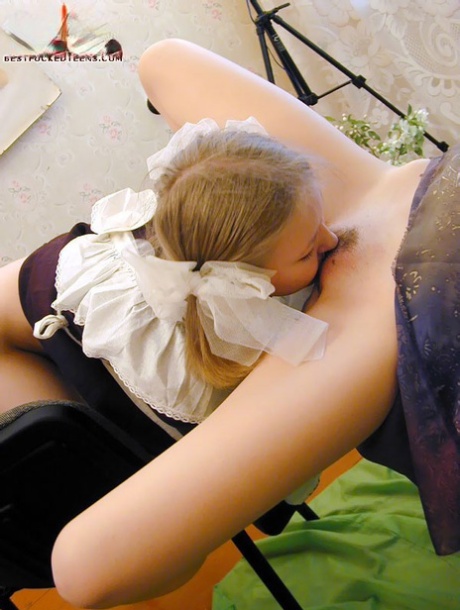 At one point during lesbian sex, girls who look young are performing oral sex on their partners while also having fun and playing with dolls.