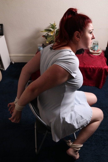 Fat British Woman Is Tied To A Chair With Clothes On While Cleave Gagged