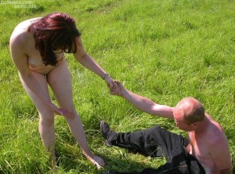On the verge of night, a redheaded creepy man has sexual intercourse with his homeless partner in an open field.