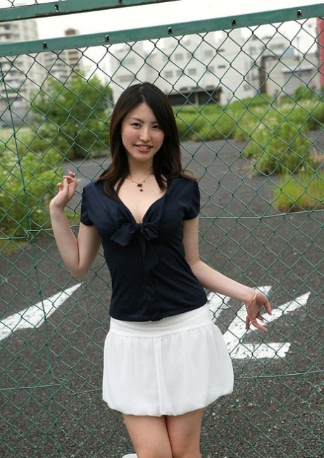 Japanese Teen Takako Kitahara Exposes Upskirt Panties On Slide At Playground