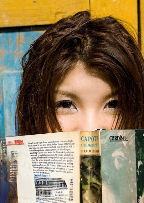 Hot Japanese teen Azumi Harusaki strips naked to show her full bush