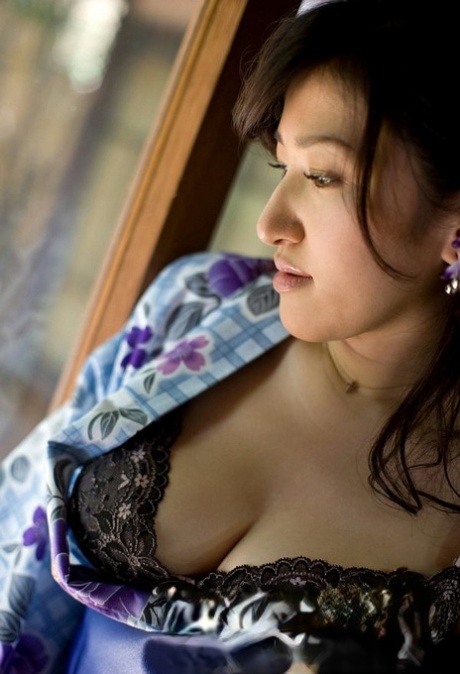First, young Japanese girl named Ruru displays her large breasts before flashing on to show off the panties.