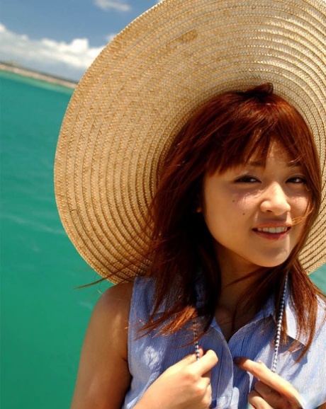 Pretty Japanese Teen Asuka Goes Topless While In The Ocean