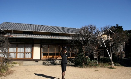 Grieving: Japanese widow Miho Sonoda fondles herself after losing her husband.