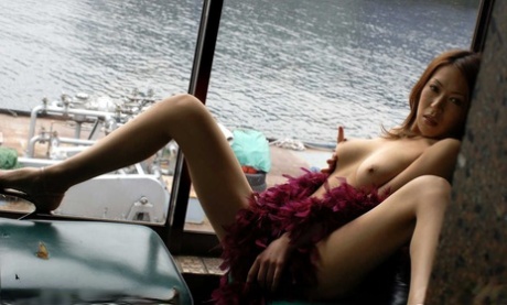 Japanese hot girl Jun Kusanagi exchanges a bra and panty for a waistband.