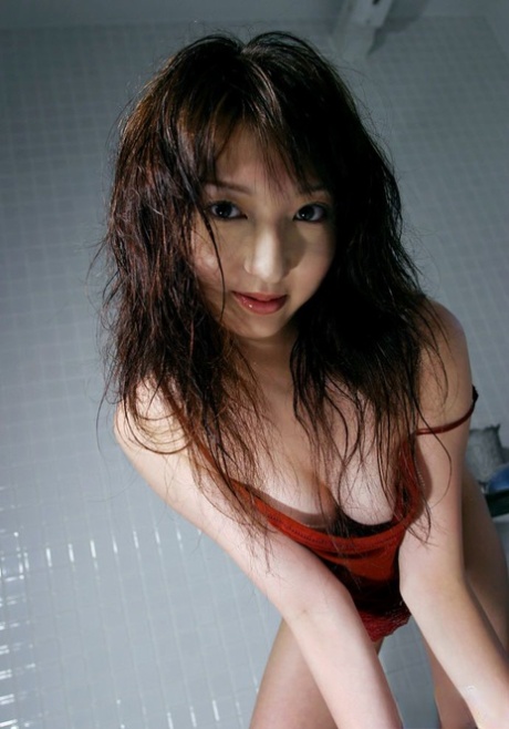 Cute Japanese teen Airu gets totally naked in her pad while changing clothes