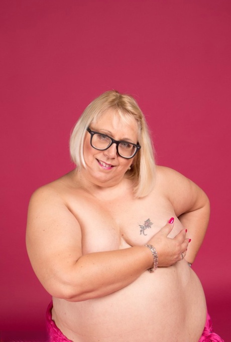 Missed: Lexie Cummings models wear stockings and glasses without revealing their chest fat skin tone.