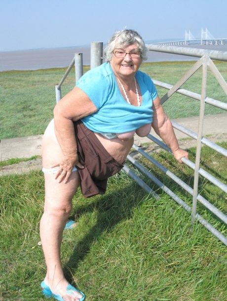 On a deserted bike trail, Grandma Libby exposes herself as she takes her last breath in front of the camera.