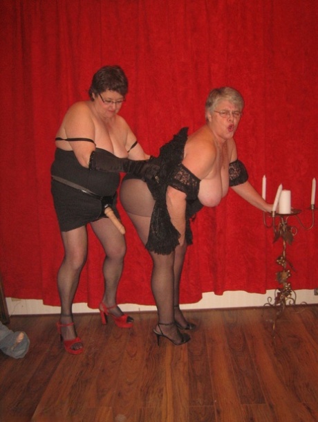 Graciel Girdle Goddess and her lesbian partner wear bandages while wearing their own pinky eyes.