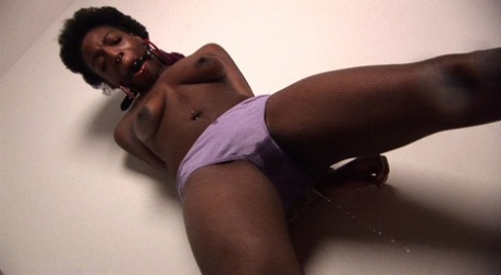 Ebony Chick Revay Pisses Herself While Gagged And Restrained