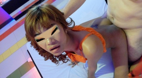 Post-partum sex: Japanese amateur Suri spills joke in her mouth after the act.